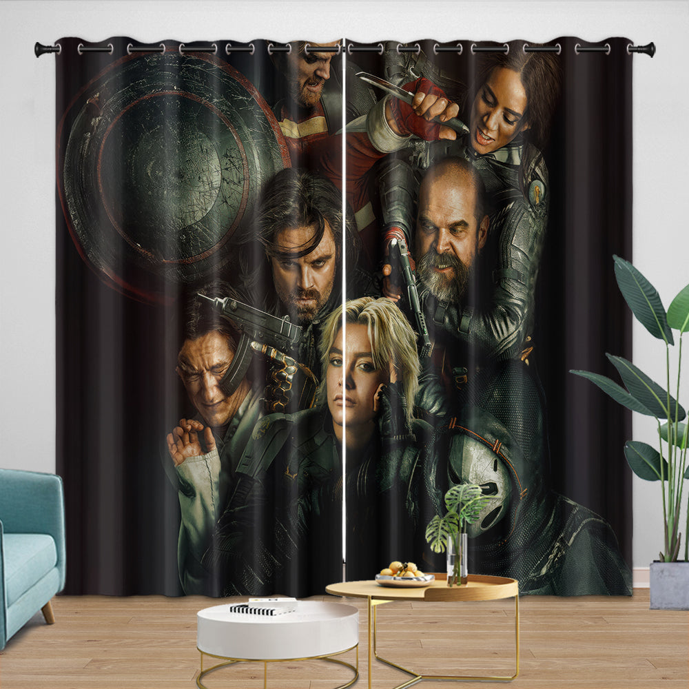 Thunderbolts Pattern Curtains Blackout Window Drapes Room Decoration (Online Order Only)