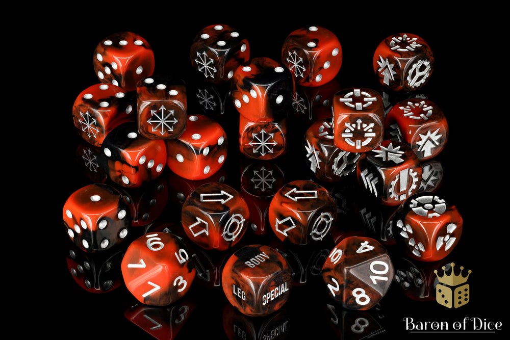 Chaos Red - Titan Dice Set of 21 (ONLINE ORDER ONLY)