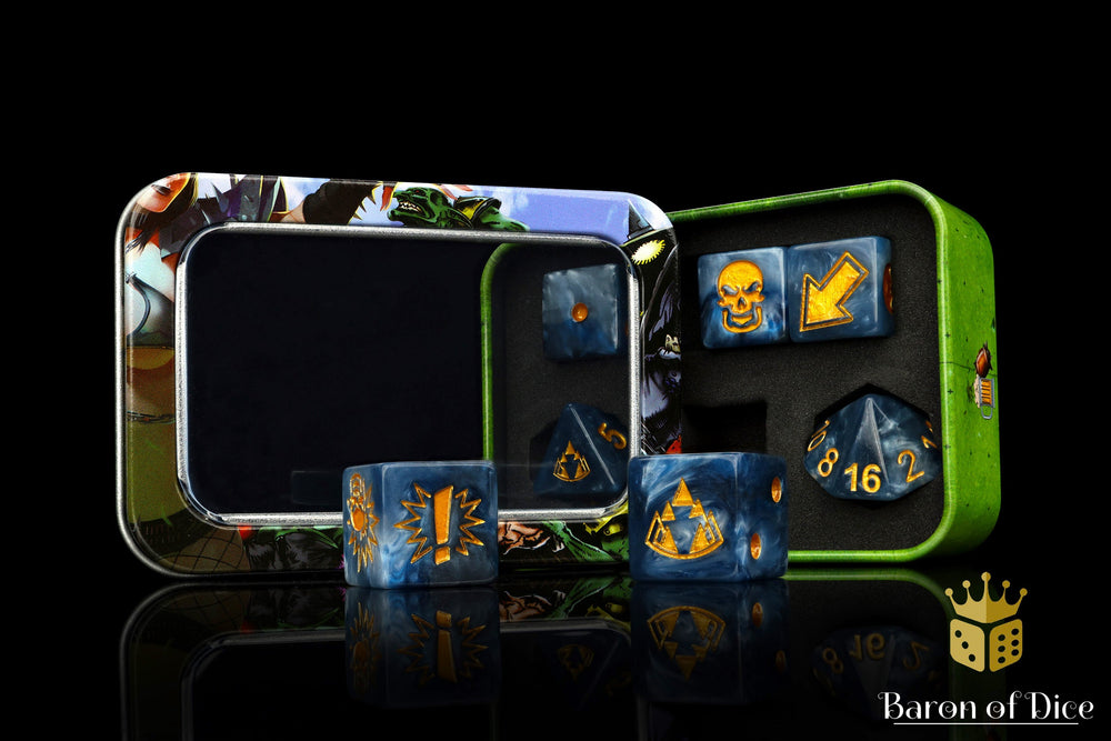 Titanium - Bloody Football Dice (Set of 7) (ONLINE ORDER ONLY)