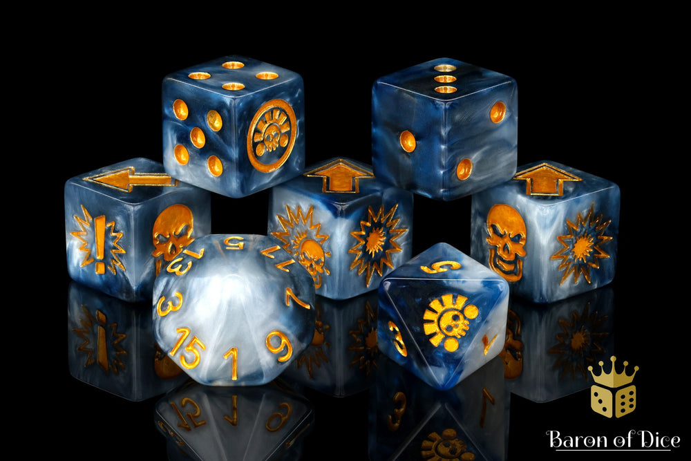Titanium - Bloody Football Dice (Set of 7) (ONLINE ORDER ONLY)