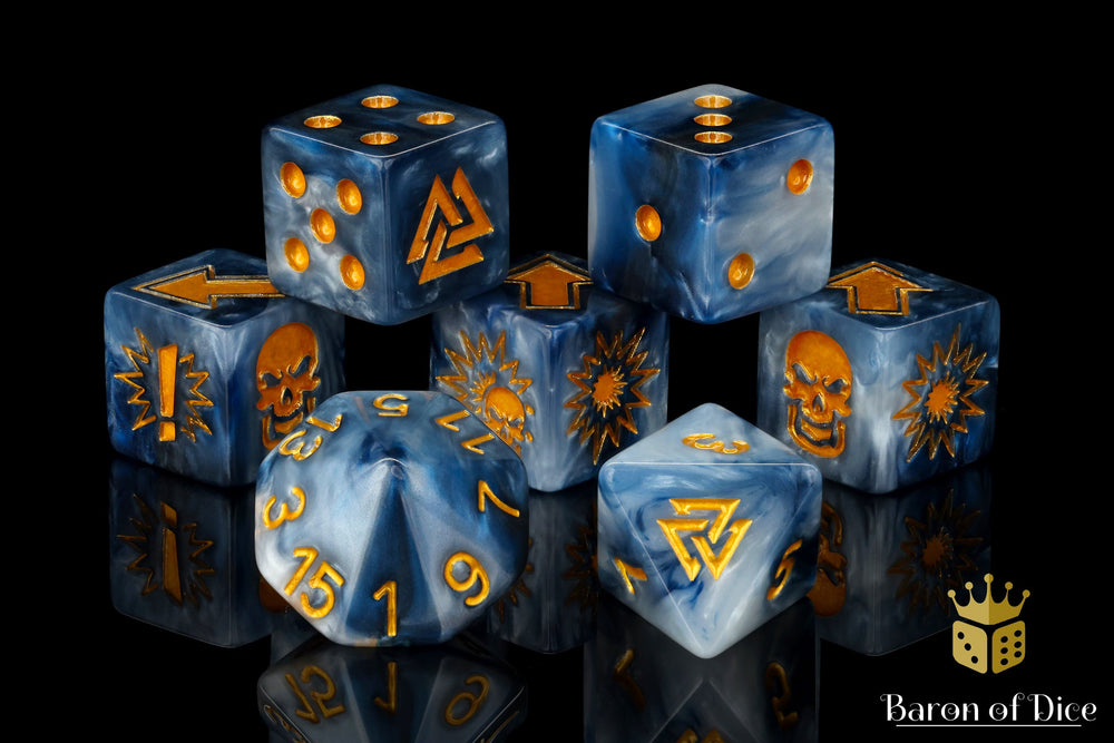 Titanium - Bloody Football Dice (Set of 7) (ONLINE ORDER ONLY)