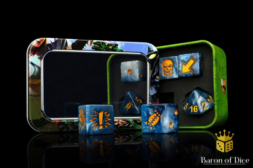 Titanium - Bloody Football Dice (Set of 7) (ONLINE ORDER ONLY)