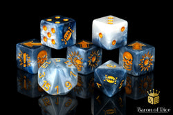 Titanium - Bloody Football Dice (Set of 7) (ONLINE ORDER ONLY)