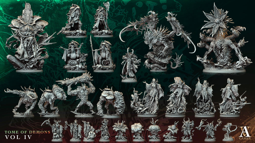 3D Printed Archvillain Games Spore Cardinal Tome of Demons Vol IV 28 32mm D&D (Online Only)