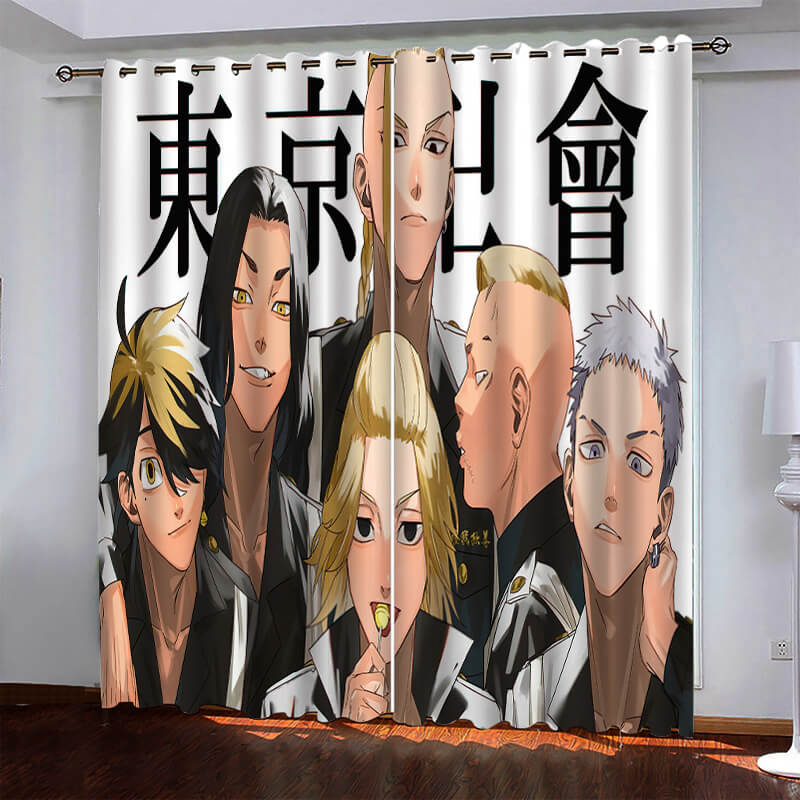 Tokyo Revengers Pattern Curtains Blackout Window Drapes (Online Order Only)