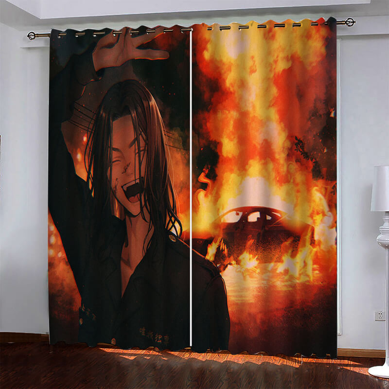 Tokyo Revengers Pattern Curtains Blackout Window Drapes (Online Order Only)