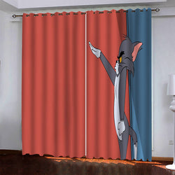 Tom and Jerry Curtains Pattern Blackout Window Drapes (Online Order Only)