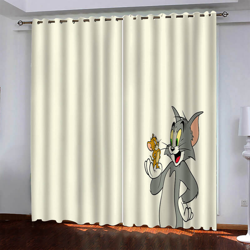 Tom and Jerry Curtains Pattern Blackout Window Drapes (Online Order Only)