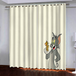 Tom and Jerry Curtains Pattern Blackout Window Drapes (Online Order Only)