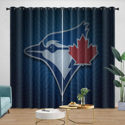 Toronto Blue Jays Curtains Blackout Window Drapes Room Decoration (Online Order Only)