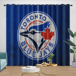 Toronto Blue Jays Curtains Blackout Window Drapes Room Decoration (Online Order Only)