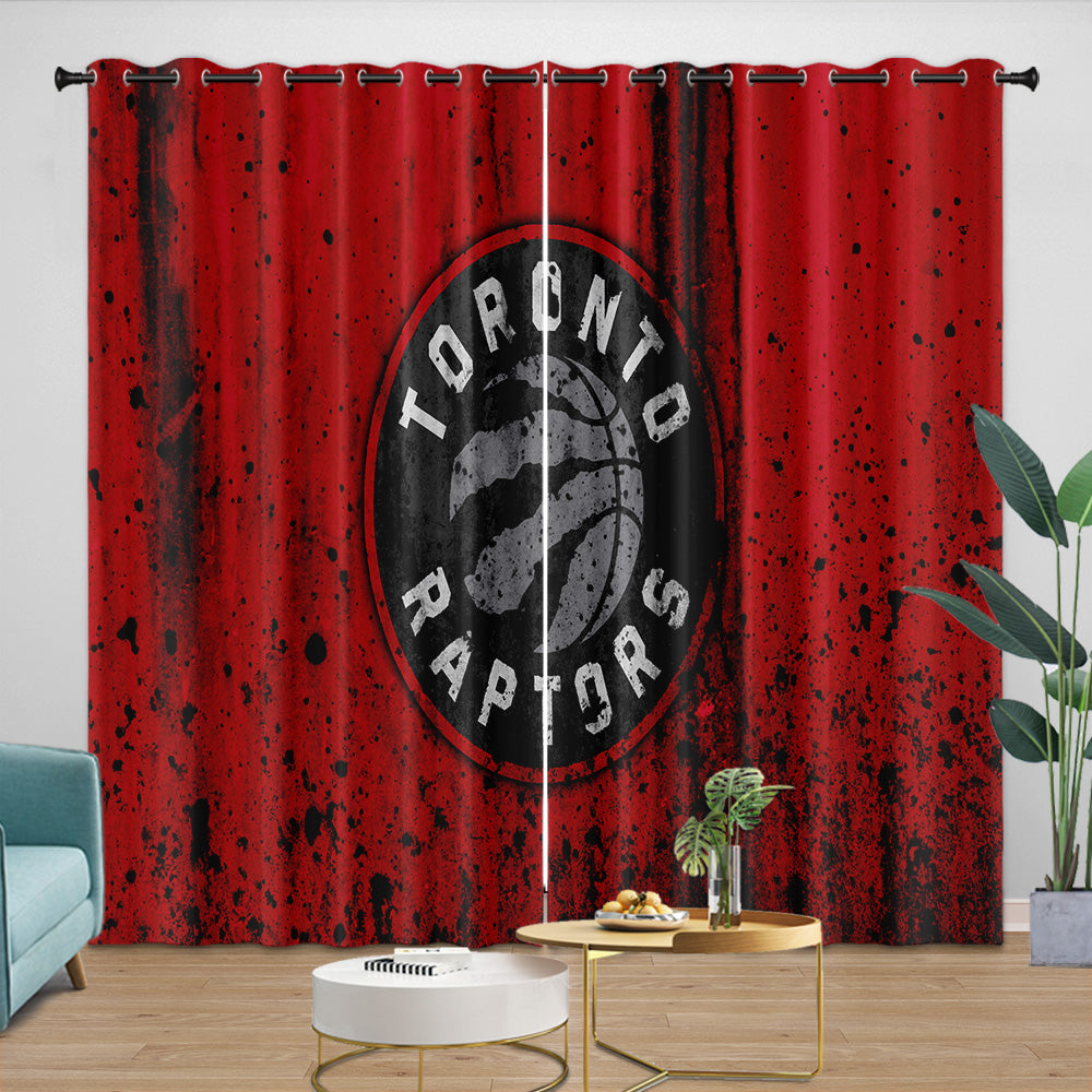 Toronto Raptors Curtains Blackout Window Drapes Room Decoration (Online Order Only)