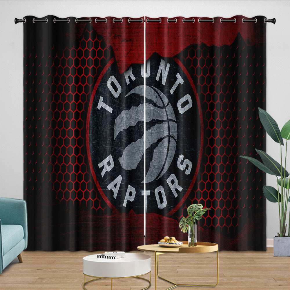 Toronto Raptors Curtains Blackout Window Drapes Room Decoration (Online Order Only)