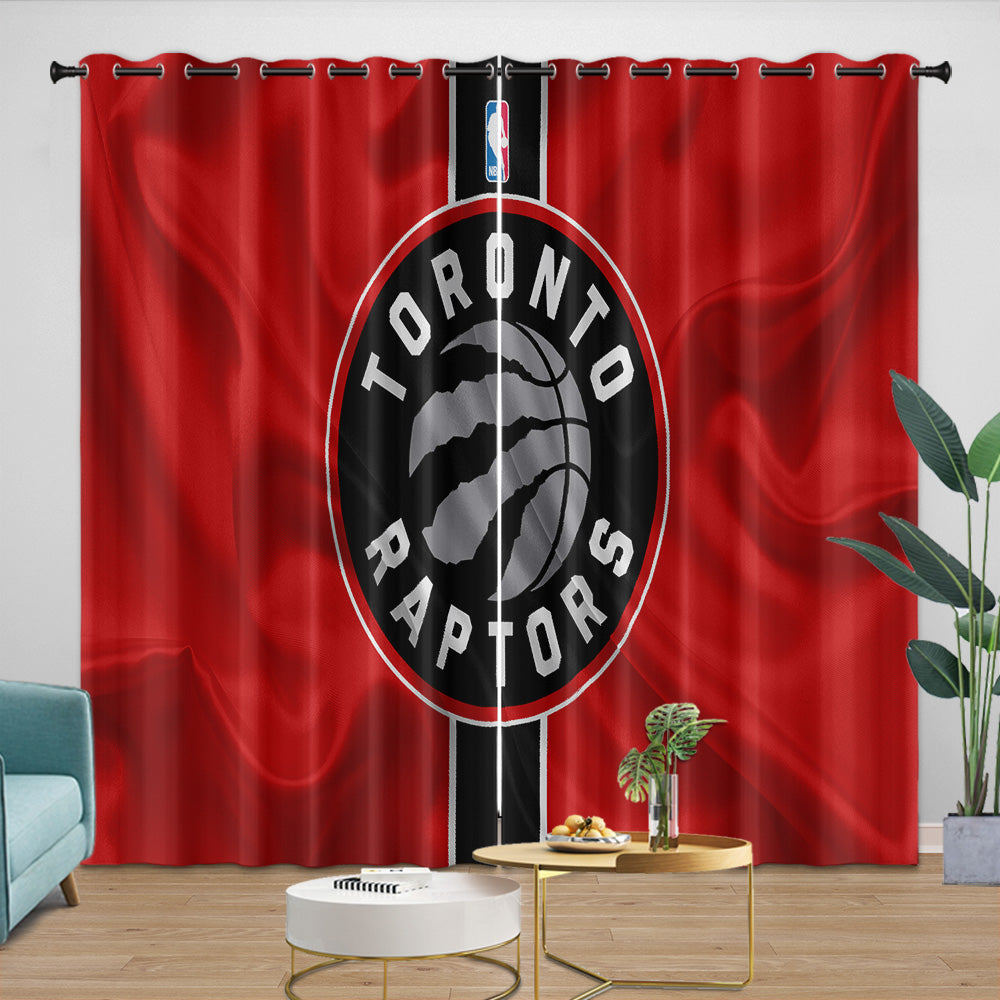 Toronto Raptors Curtains Blackout Window Drapes Room Decoration (Online Order Only)