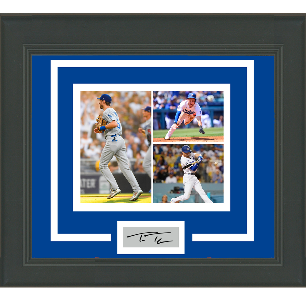 Framed Trea Turner Facsimile Laser Engraved Signature Auto Los Angeles Dodgers 11x14 Baseball Photo (ONLINE ORDER ONLY)
