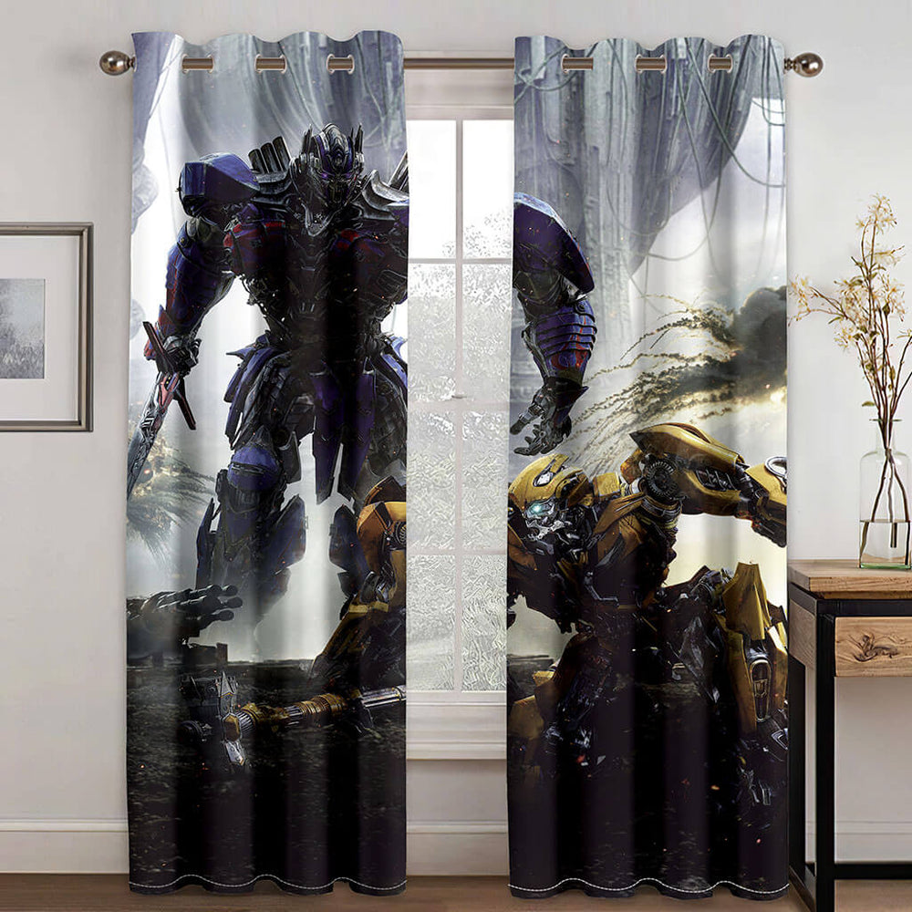 Transformers Curtains Cosplay Blackout Window Treatments Drapes for Room Decor (Online Order Only)