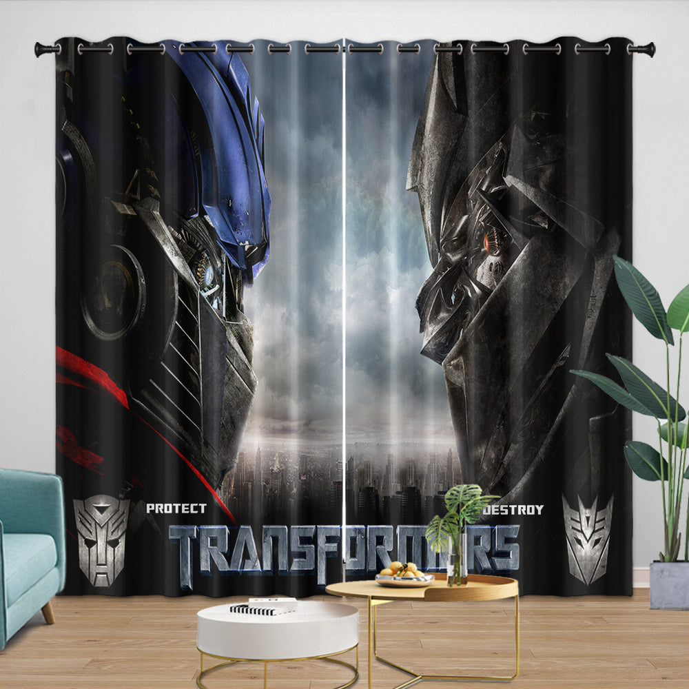 Transformers Curtains Pattern Blackout Window Drapes Room Decoration (ONLINE ORDER ONLY)
