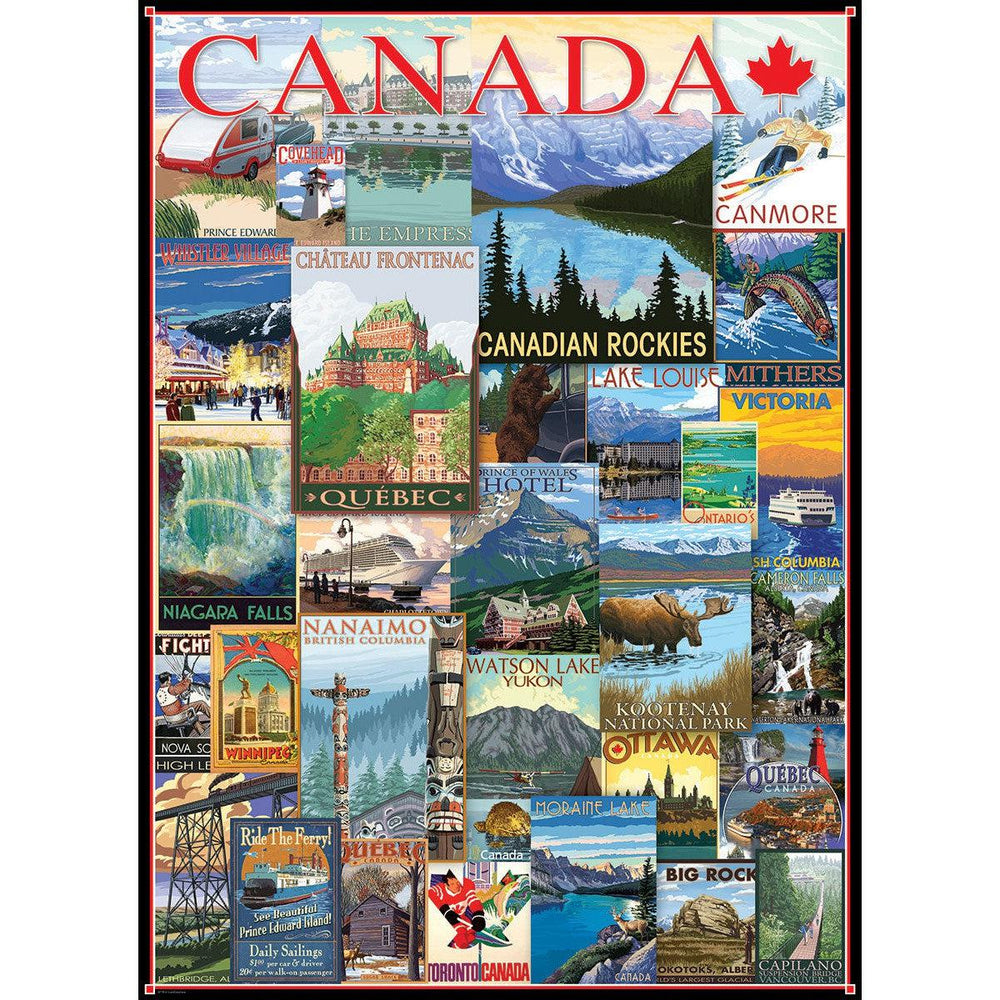Travel Canada Vintage Posters 1000 Piece Jigsaw Puzzle Eurographics (ONLINE ORDER ONLY)