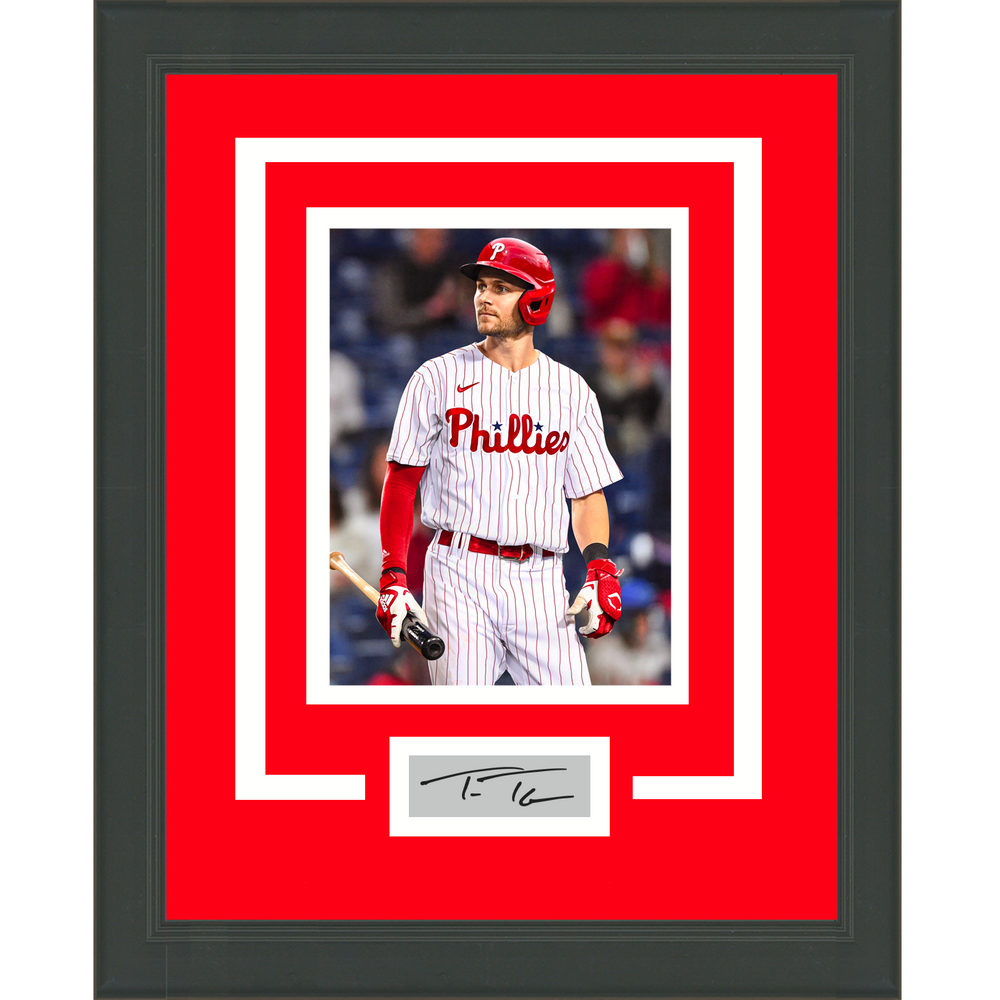 Framed Trea Turner Facsimile Laser Engraved Signature Auto Philadelphia Phillies 11x14 Baseball Photo (ONLINE ORDER ONLY)