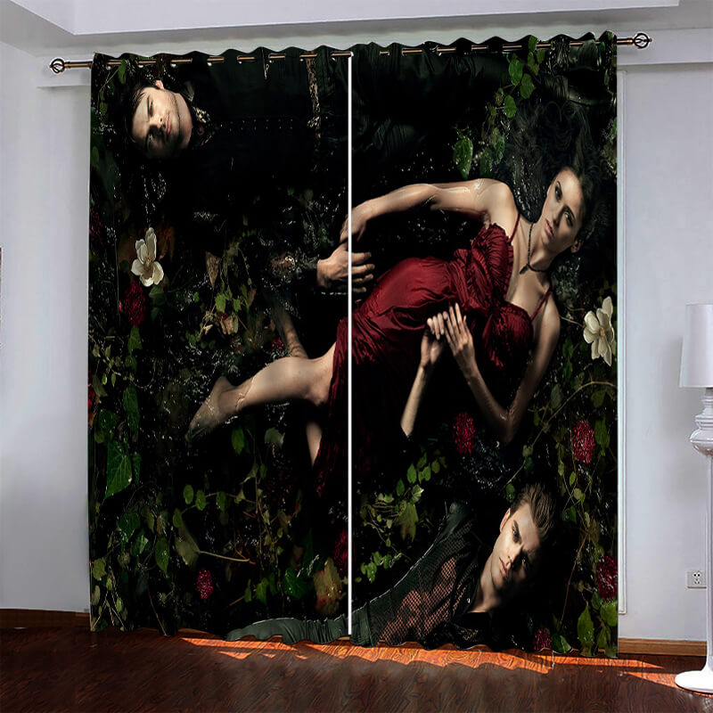 Twilight The Vampire Diaries Pattern Curtains Blackout Window Drapes (Online Order Only)