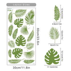 Palm Leaf Jungle Wall Stickers Vinyl Removable Nursery Decals Kids Room Decor (Online Order Only)