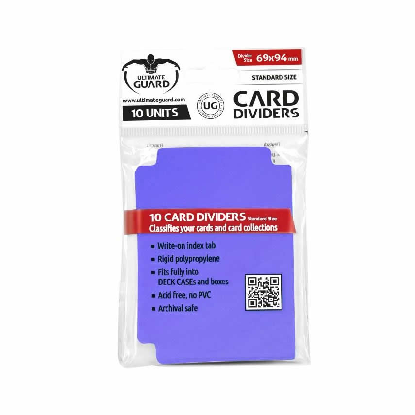 UGDCD010454 Purple Card Dividers Standard Size Pack of 10 Dividers (ONLINE ORDER ONLY)