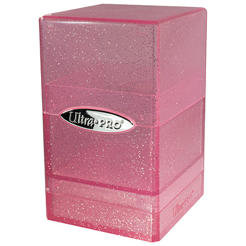 Ultra PRO: Satin Tower Deck Box - Glitter Pink (Online Order Only)