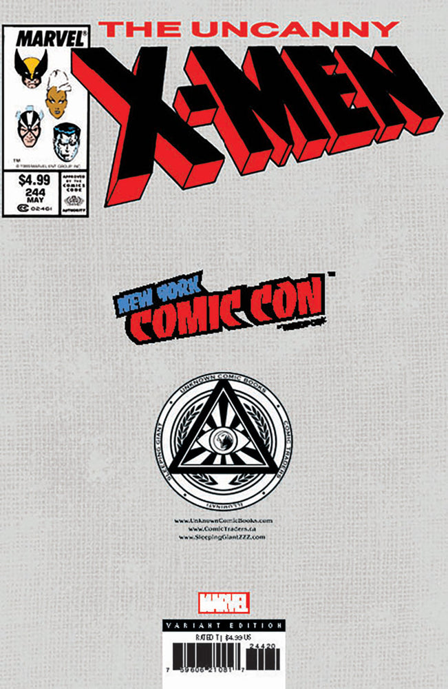 [Signed by Nathan Szerdy] [FOIL] UNCANNY X-MEN #244 FACSIMILE UNKNOWN COMICS NATHAN SZERDY EXCLUSIVE VIRGIN NYCC 2024 VAR [IN STOCK] (ONLINE ORDER ONLY)