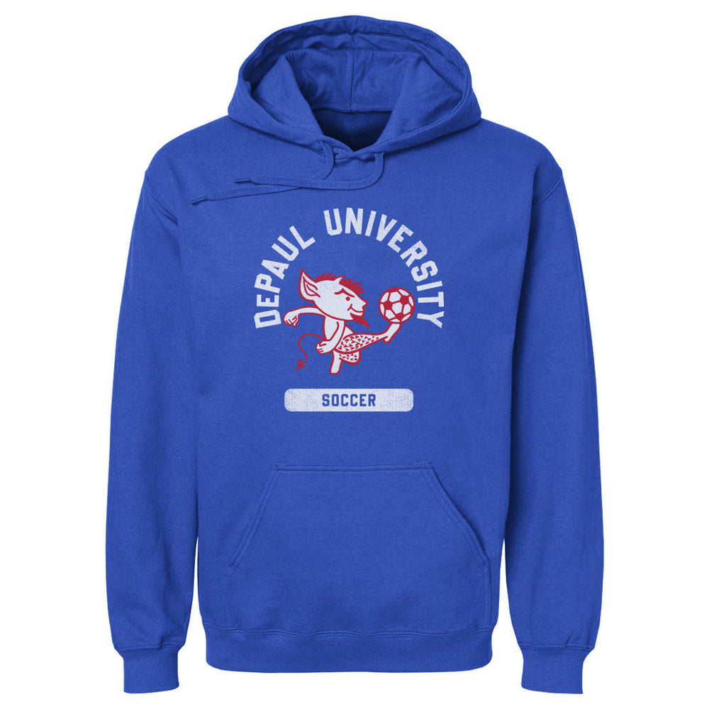 DePaul Blue Demons Mascot Soccer WHT (ONLINE ORDER ONLY)