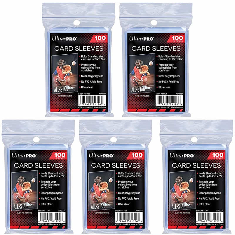 UPR81126A Clear Card Soft Sleeves Penny Sleeves 5 Pack Bundle Ultra Pro (ONLINE ORDER ONLY)