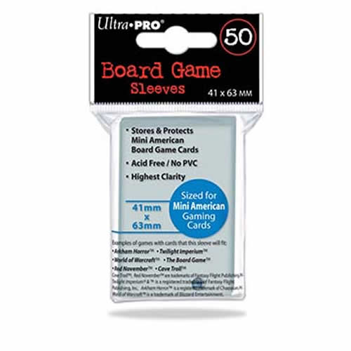 UPR82662 Mini American Board Game Card Sleeves 50 Count (ONLINE ORDER ONLY)