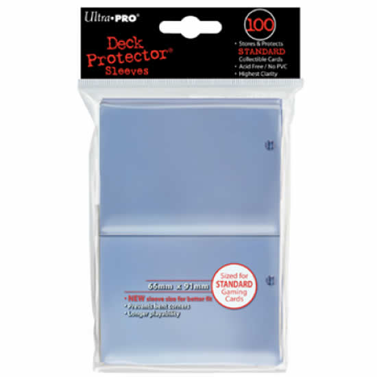 UPR82689 Clear Standard Card Sleeves 100 Count Pack Ultra Pro (ONLINE ORDER ONLY)