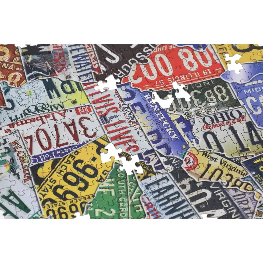 USA License Plates 1000 Piece Shaped Jigsaw Puzzle TDC (ONLINE ORDER ONLY)