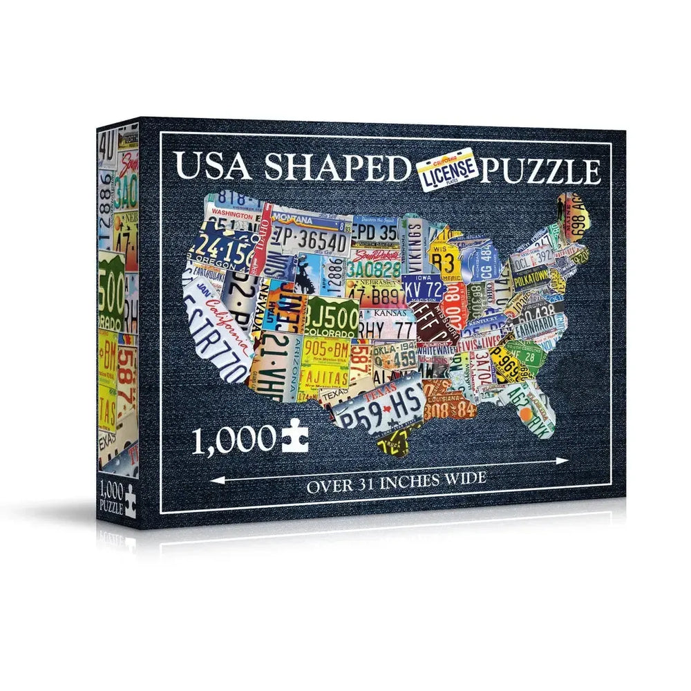 USA License Plates 1000 Piece Shaped Jigsaw Puzzle TDC (ONLINE ORDER ONLY)