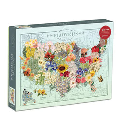 USA State Flowers 1000 Piece Jigsaw Puzzle Galison (ONLINE ORDER ONLY)