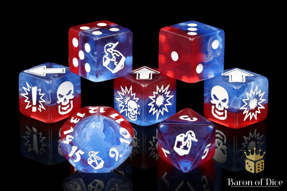 Revolution - Bloody Football Dice (Set of 7) (ONLINE ORDER ONLY)