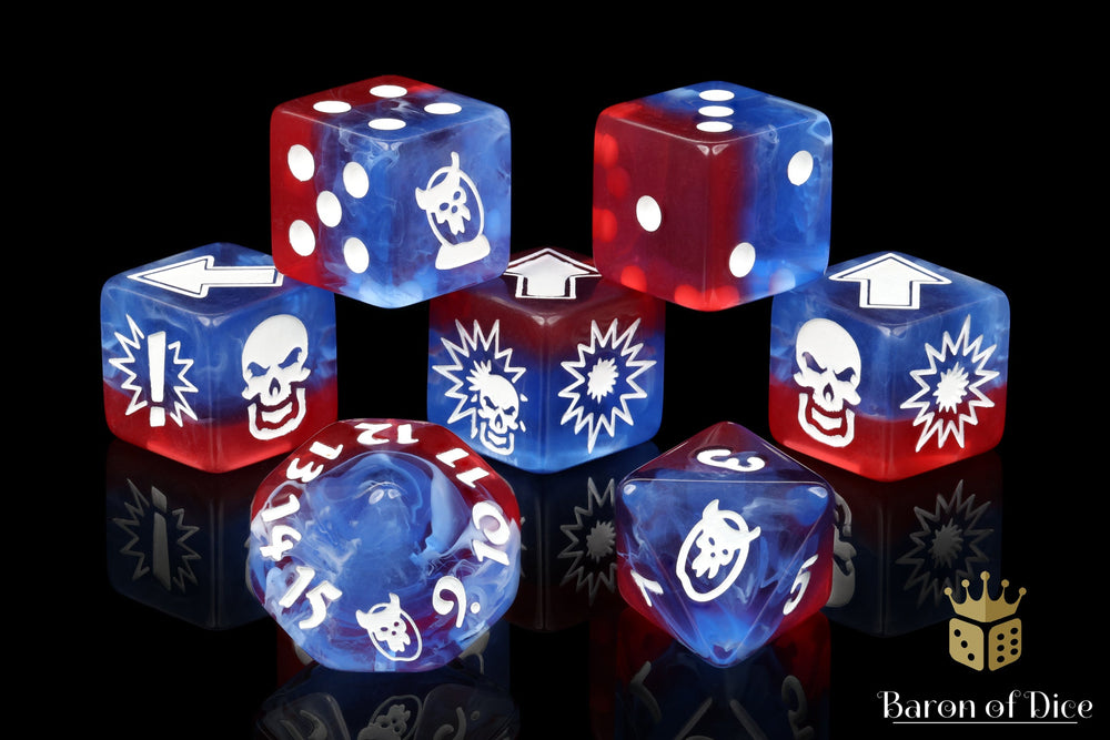 Revolution - Bloody Football Dice (Set of 7) (ONLINE ORDER ONLY)