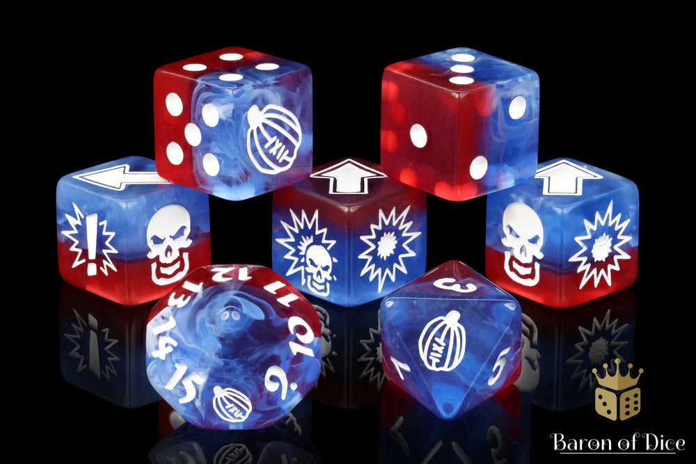 Revolution - Bloody Football Dice (Set of 7) (ONLINE ORDER ONLY)