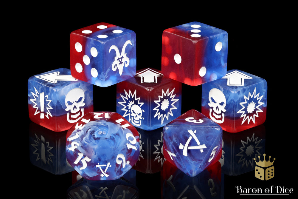 Revolution - Bloody Football Dice (Set of 7) (ONLINE ORDER ONLY)