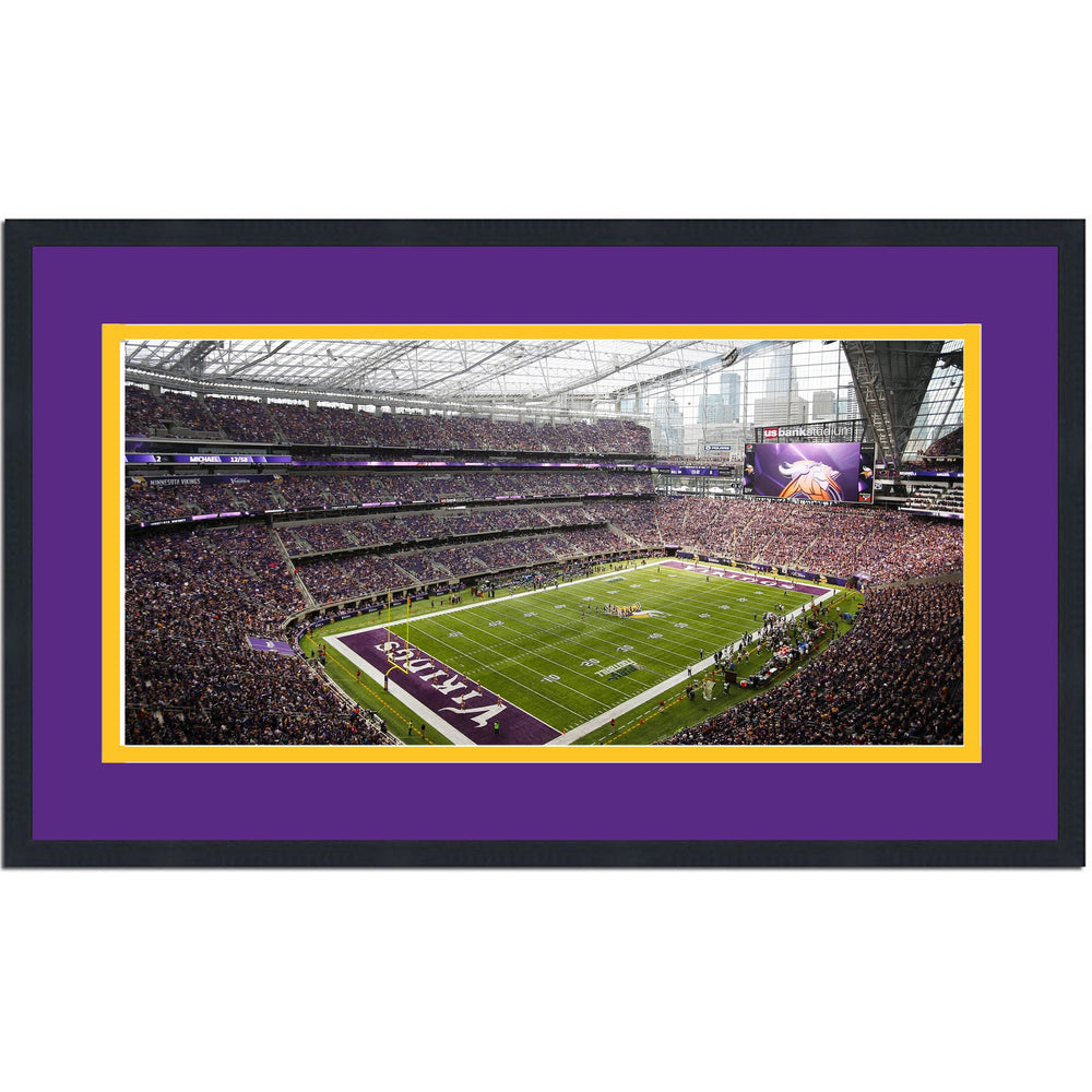 Framed US Bank Stadium Minnesota Vikings 16x24 Football Photo Professionally Matted (ONLINE ORDER ONLY)