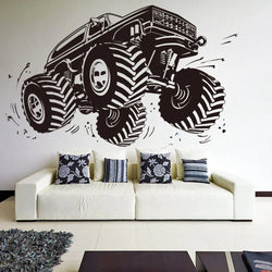 Monster Truck Wall Sticker - Off-Road Vehicle Vinyl Decal for Boys Room Decor (ONLINE ORDER ONLY)