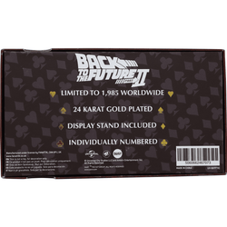 Back to the Future Part II Limited Edition 24 Karat gold-plated Biff Tannen Museum ticket replica
