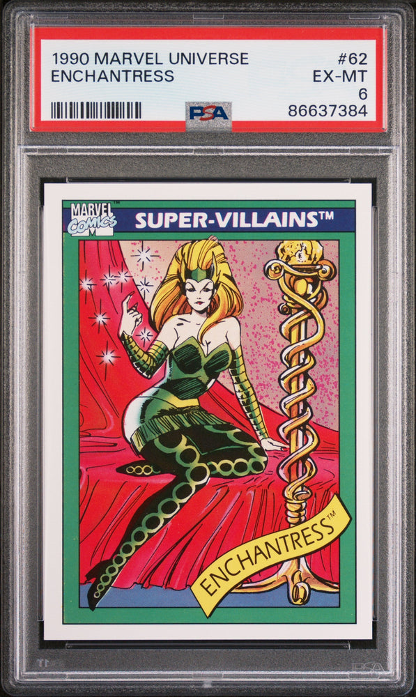 1990 MARVEL UNIVERSE ENCHANTRESS  #62 - PSA 6 (Online Order Only)