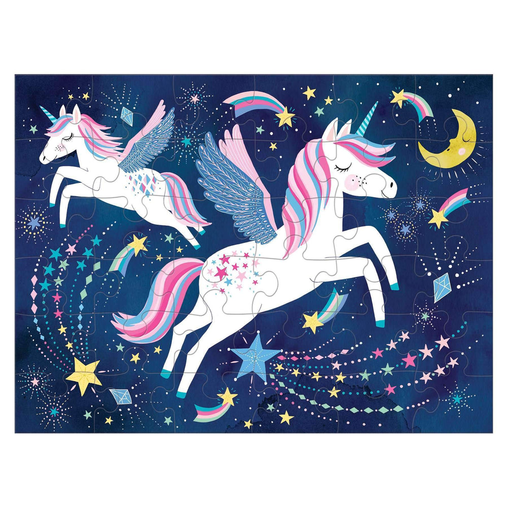 Unicorn Magic 36 Piece Mini Jigsaw Puzzle Mudpuppy (ONLINE ORDER ONLY)