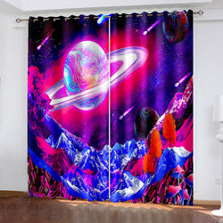 Universe Space Curtains Blackout Window Treatments Drapes for Room Decor (Online Order Only)