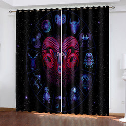 Universe Space Curtains Blackout Window Treatments Drapes for Room Decor (Online Order Only)