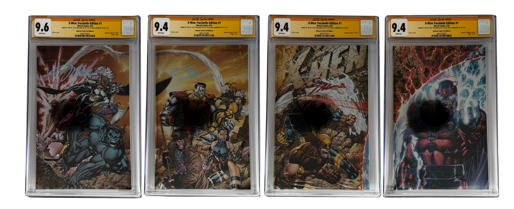 [TRIPLE SIGNED CGC YELLOW LABEL 4 PACK FOIL] X-Men 1991 #1 Facsimile Jim Lee | Claremont |  Williams Cover Var [Set #3] (ONLINE ORDER ONLY)