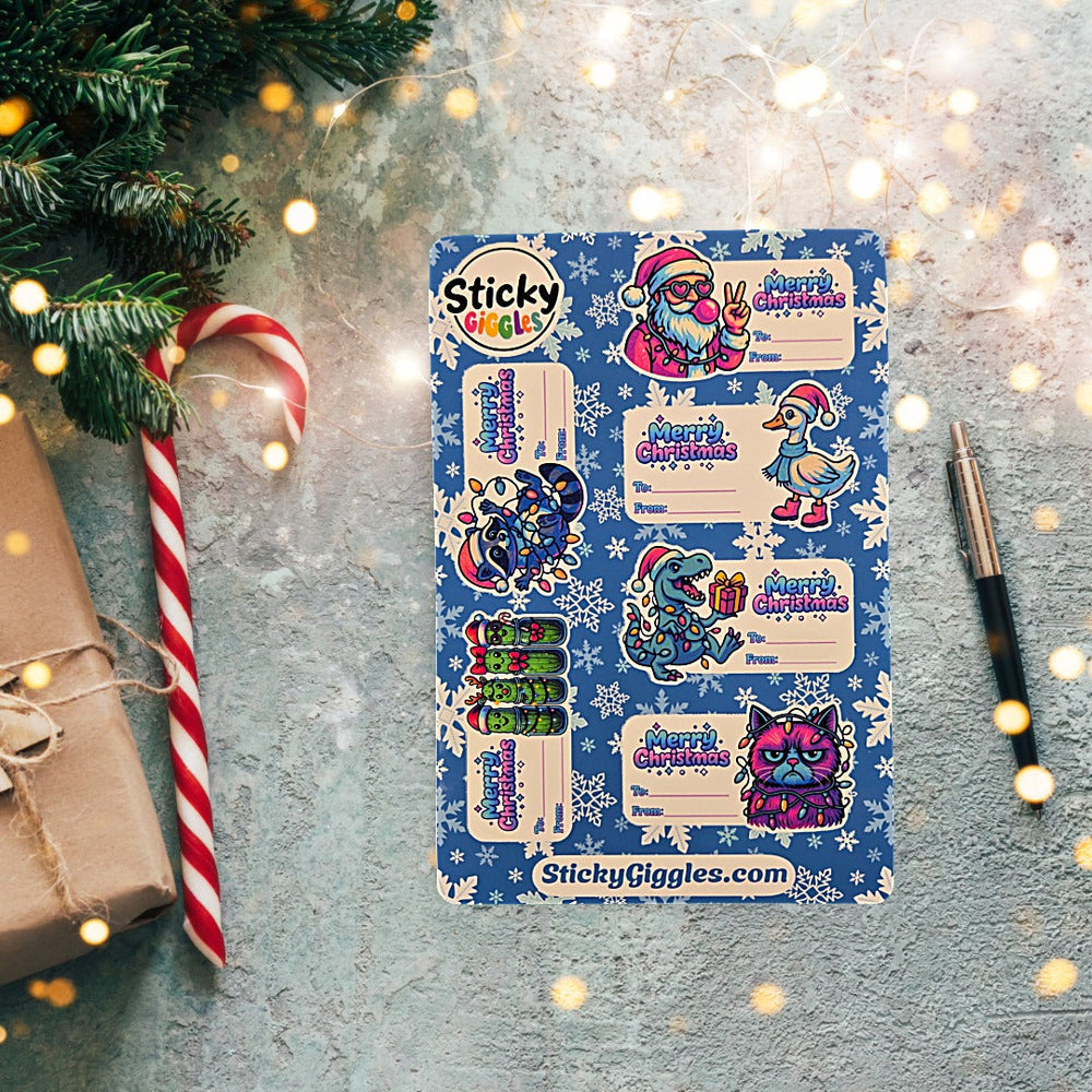 Christmas Gift Tag Sticker Sheets (ONLINE ORDER ONLY)
