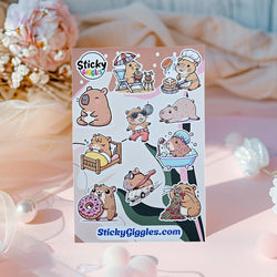 Capybara Sticker Sheet (ONLINE ORDER ONLY)