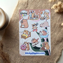 Capybara Sticker Sheet (ONLINE ORDER ONLY)